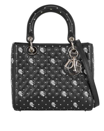 Floral Embroidered Medium Lady Dior, front view